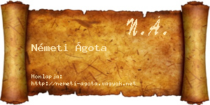 Németi Ágota névjegykártya